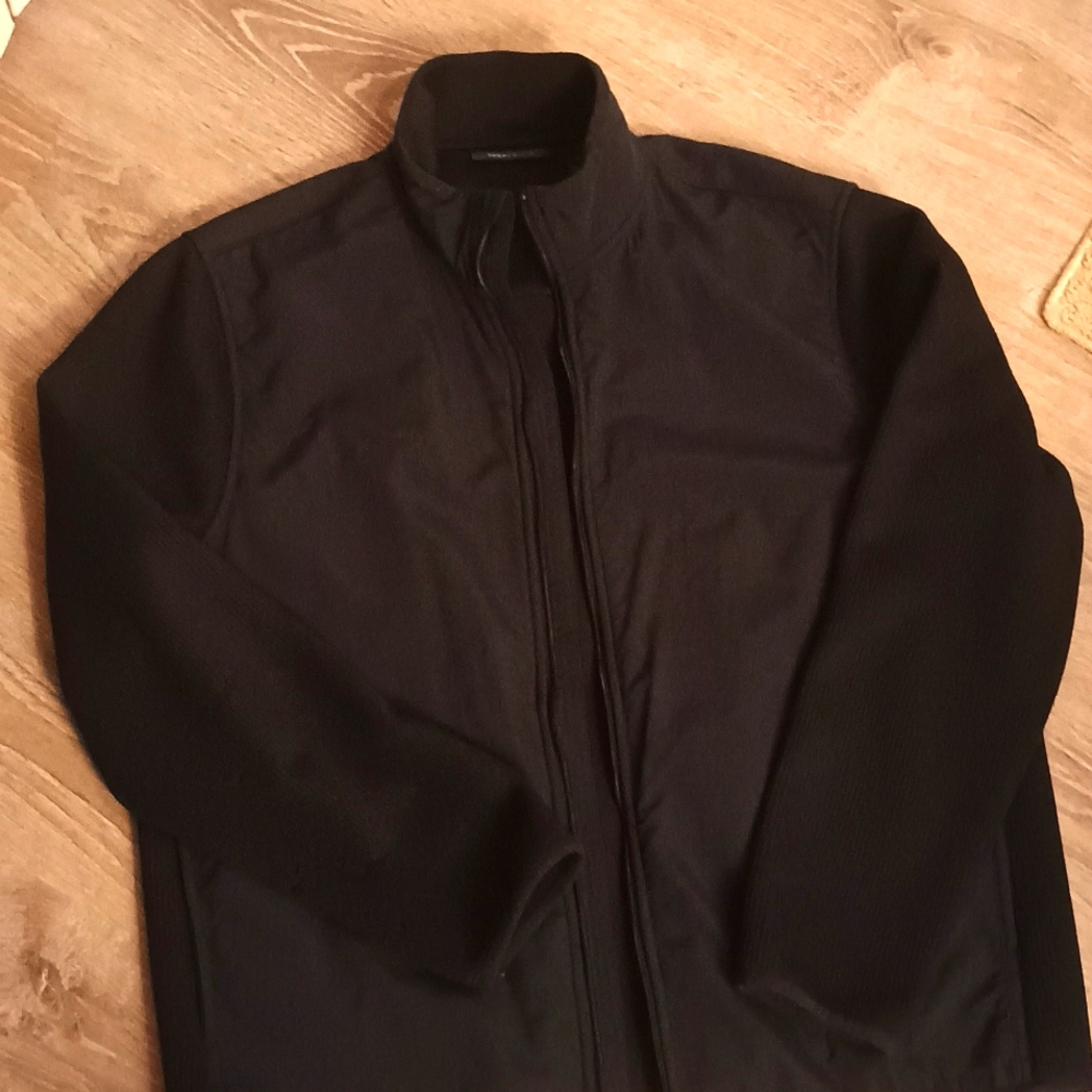 Mens Navy Blue Perry Ellis Jacket Size Large